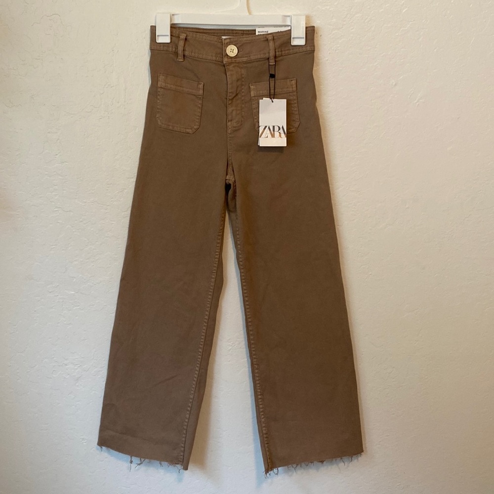 NWT Zara girls wide straight  marine jeans 13/14